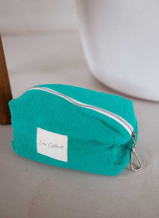 Emerald Blue Easy Clothes Linen Pouch