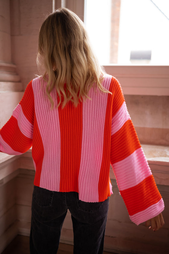 Pink and Orange Masson Sweater